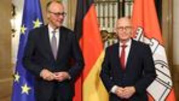 Antrittsbesuch: Hamburg braucht Bund für Klimaschutz - Merz lobt Luftfahrt