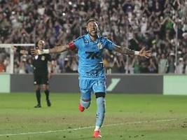 blitz-hattrick in brasilien: neymar zerrt seinen klub eindrucksvoll vom abgrund