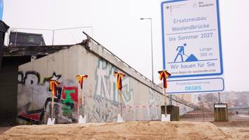 neubau der westendbrücke: mit tempo, aber ohne lärmschutzwände