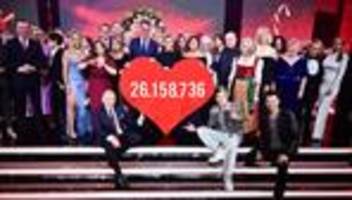 Spendengala: 26 Millionen Euro Spenden bei 25. Ein Herz für Kinder