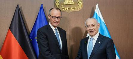 Merz und Netanjahu blicken beide bang zu Donald Trump