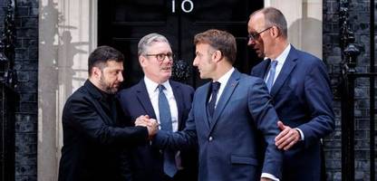ukraine-krieg: friedrich merz, emmanuel macron und keir starmer telefonieren mit donald trump