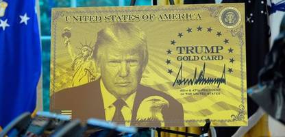 donald trump: »gold card« für reiche einwanderer ist da