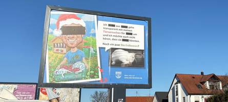 Ärger um Kaninchenbetrieb: Soko Tierschutz stellt provozierendes Plakat auf