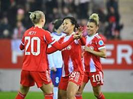 wolfsburg in play-offs: bayern-frauen ziehen direkt ins cl-viertelfinale ein