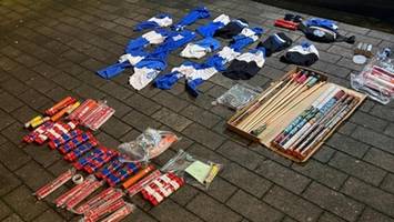 HSV-Ultras aus Dänemark: Polizei sackt Sturmhauben und Pyrotechnik ein