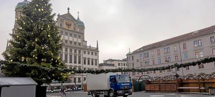 Alle Jahre wieder: Aus dem Christbaum vor dem Rathaus wird der Narrenbaum