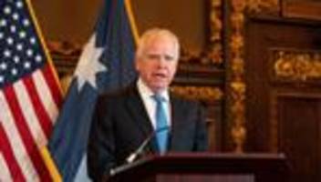 US-Politik: Tim Walz will nicht noch mal als Gouverneur kandidieren