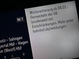 Eis und Glätte: Bahn schränkt Fahrplan wegen Schneewalze vorsorglich ein
