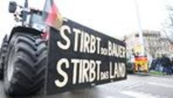 Agrar: Milchbauern demonstrieren mit Traktoren vor Ministerium