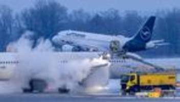 Winterwetter: Flüge an bayerischen Flughäfen wetterbedingt annulliert