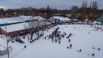 schnee, spaß, rekorde: spontaner biathlon in elmshorn wird großer hit