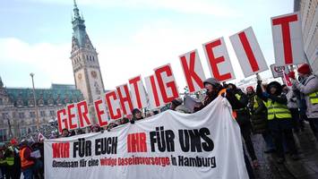 schulen, kundenzentren, bezirke: beschäftigte der stadt streiken in hamburg