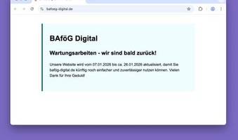 studium und finanzierung: bafög‑portal fast drei wochen im wartungsmodus