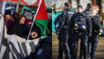 Demonstration in Leipzig: Sie brüllen sich gegenseitig als Faschos an