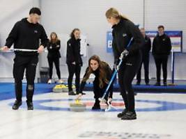 nach dem sport in den pub: william und kate messen sich im curling