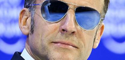 Emmanuel Macron in Davos: Rätselraten über Sonnenbrille