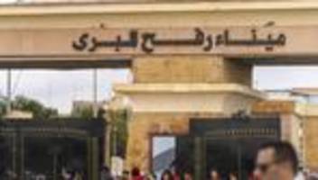 nahost: israel stellt baldige Öffnung von rafah-Übergang in aussicht