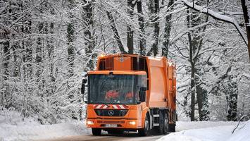 bisschen neuschnee: müllabfuhr lässt wieder etliche tonnen stehen