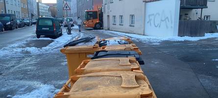 Vorsicht Rutschgefahr: Bei Müllabfuhr in Augsburg drohen Verschiebungen