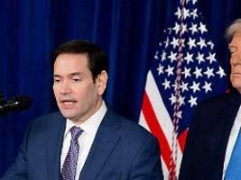 trump will schnellen sieg: rubio droht mit präventivschlag gegen teheran
