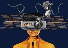 Film und Serien: Menschen, die Knöpfe drücken