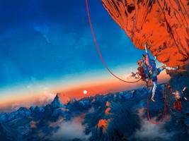 kletter-videospiel: jede wand ein rätsel