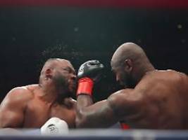 miller schiebt es auf mutter: schwergewichts-boxer wird toupet vom kopf geschlagen