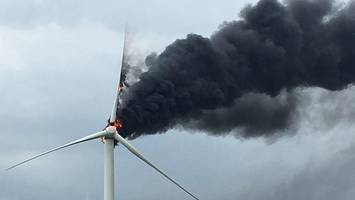 Fehmarn: Windrad im Bürgerwindpark steht plötzlich in Flammen