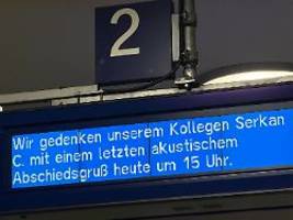 forderungen nach konsequenzen: bundesweite schweigeminute für getöteten zugbegleiter