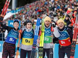 Deutsche Biathleten bei Olympia: Bronze nach dem Ärger mit der Nähmaschine