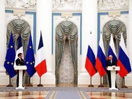 kreml bereit, kallas kritisch: macron will wieder mit putin sprechen
