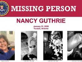 Hoffnung für Starmoderatorin: Festnahme nach Entführung von Savannah Guthries Mutter