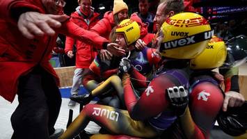 Goldener Abschluss der deutschen Rodler: Teamstaffel erneut Olympiasieger