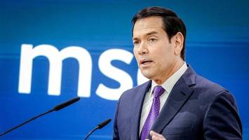 Rubio garniert seine Rede mit netten Worten – dann reizt er die Europäer