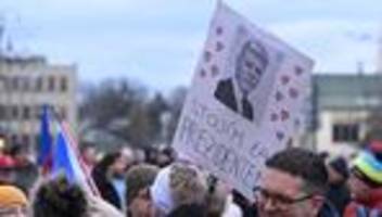 Streit um Ministerernennung: Tausende Tschechen demonstrieren für Präsident Pavel