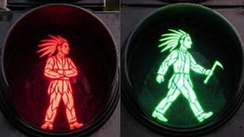 Winnetou als Ampelmännchen: Und was ist, wenn nach Unfällen einer klagt?