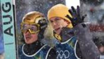 Super Team bei Olymbia: Deutsche Skispringer verpassen Medaille bei abgebrochenem Teamspringen