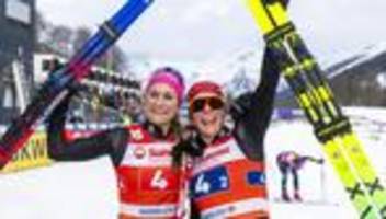 ski-langlauf: deutsche frauen holen bronze im teamsprint-finale