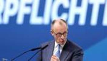 parteitag in stuttgart: merz ruft cdu und koalition zur geschlossenheit auf