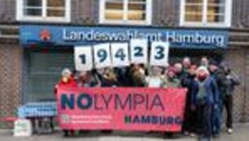 Bewerbung: Hamburgs Olympia-Gegner übergeben 19.423 Unterschriften