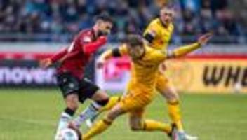 2. Fußball-Bundesliga: Dämpfer für Hannover 96: Remis gegen Dresden und Tomiak-Aus