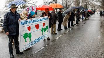 elbchaussee-demo geht im regen unter: wer trotzdem ein zeichen setzt