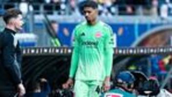 Fußball-Bundesliga: Frankfurt bangt um Torwart Kauã Santos: Drücken die Daumen