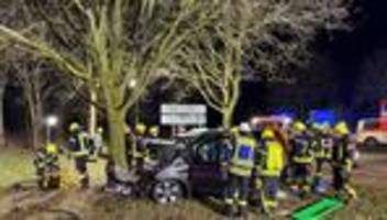 Landkreis Emsland: Auto fährt gegen Baum – Beifahrerin in Lebensgefahr