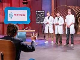 die höhle der löwen: drei physik-bubis stellen sich quer