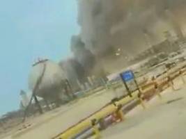 trümmerteile sorgen für feuer: drohnen setzen saudische Ölraffinerie ras tanura in brand