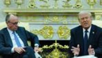 USA-Reise: Treffen im Weißen Haus: Merz redet drei Minuten, Trump 30