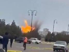 zwei menschen verletzt: baku: iranische drohne schlägt bei flughafen in aserbaidschan ein