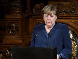Altkanzlerin beim Matthiae-Mahl in Hamburg: Merkel: „Europa muss sein Schicksal mehr denn je in die eigene Hand nehmen“